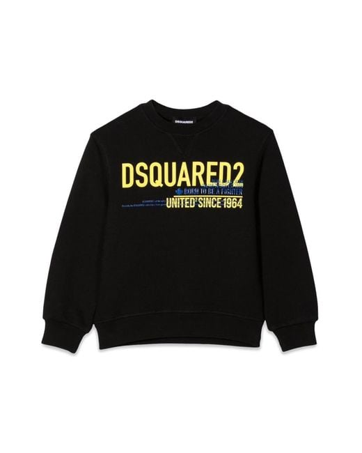DSquared² Black Sweatshirt Relax Cotton Sweatshirts