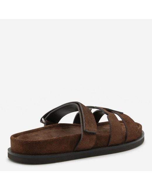 Tory Burch Brown Chocolate Suede Ines Slippers