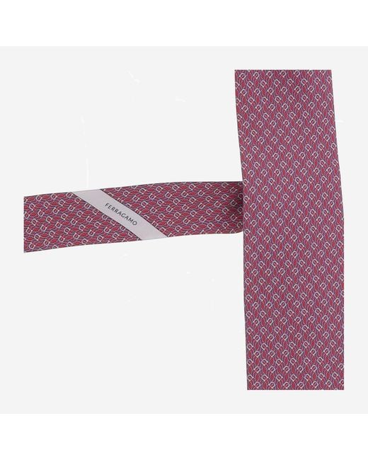 Ferragamo Purple Silk Tie, Ties & Bow for men