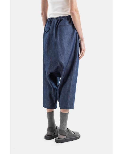 Comme des Garçons Blue Wide-Leg Trousers