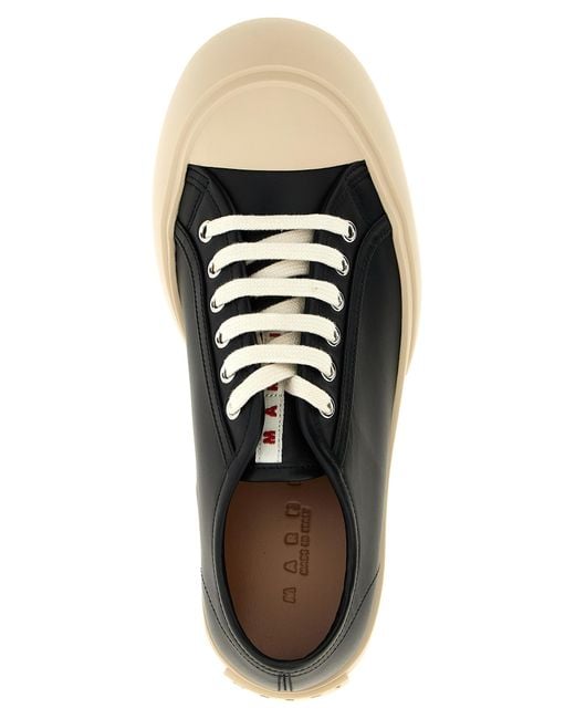 Marni White Calfskin Low Top Sneakers for men