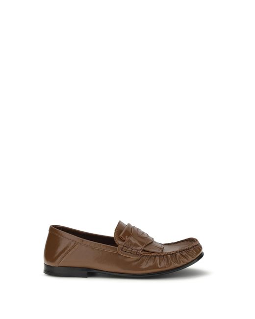 Marni Brown Loafers With Tassels And Foldable Heel