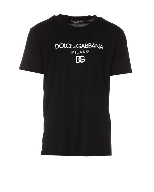 Dolce & Gabbana Black Dg Embroidery Logo T-Shirt for men