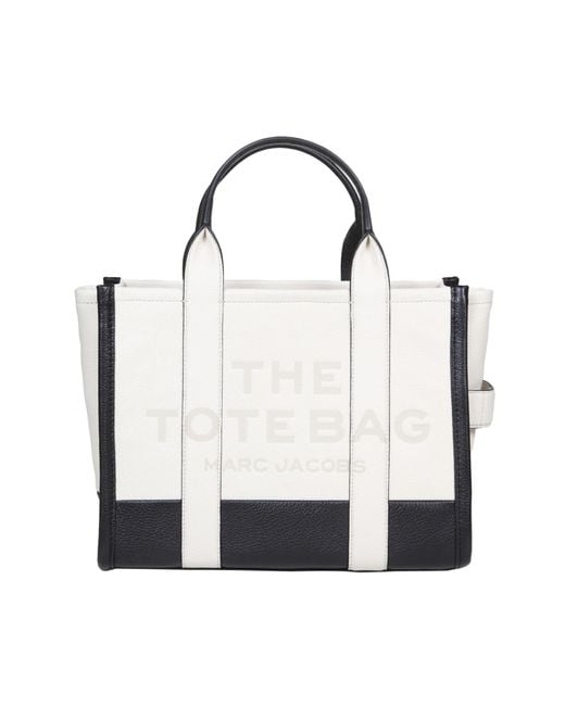 Marc jacobs black tote leather on sale