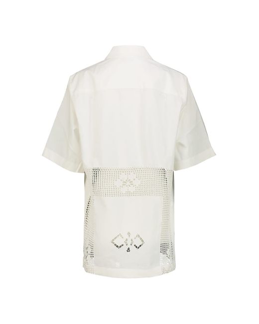 MARINE SERRE White Bowling Shirt