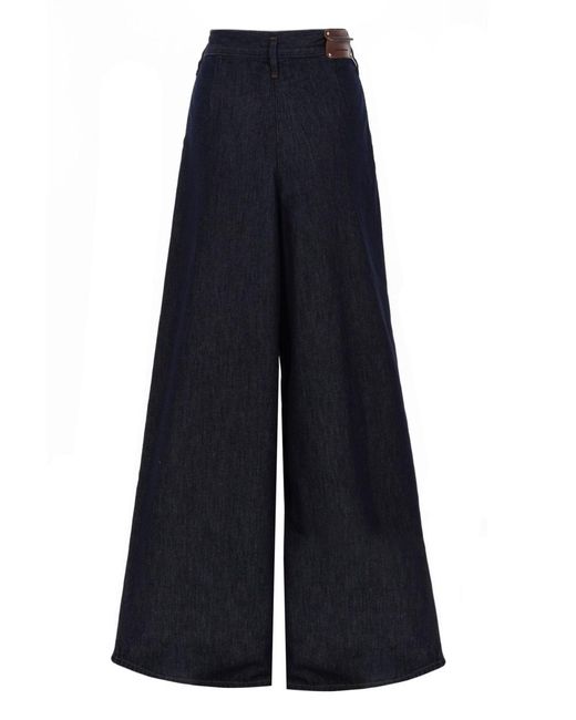 Dries Van Noten Blue Pants Pamplona Cotton Trousers