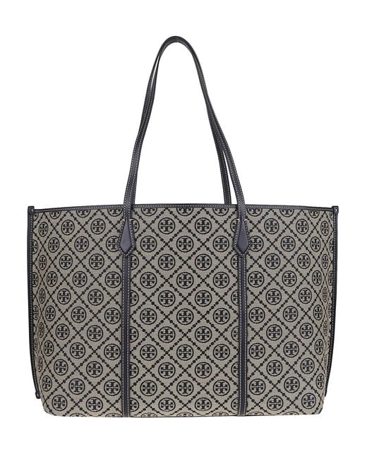 Tory Burch Gray Perry T Monogram Tote