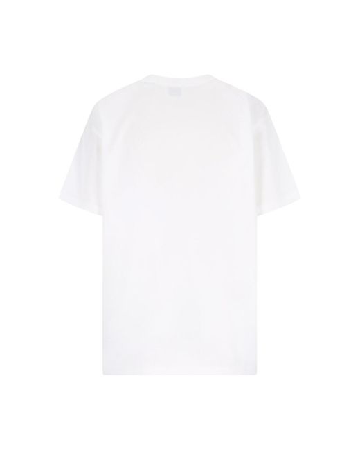 Burberry White Check Pocket Detail T-Shirt