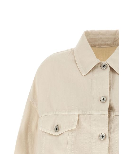 Brunello Cucinelli Natural Cotton Denim Jacket Clothing