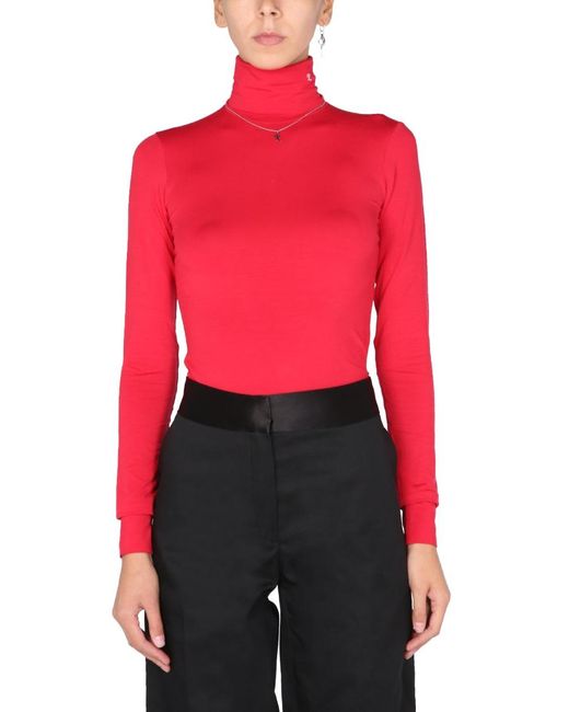 Raf Simons Red Turtle Neck Sweater