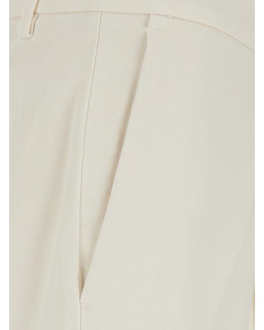 Michael Coal Natural Cotton Trousers With Side Pockets for men