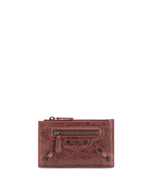 Balenciaga Purple Le City Long Card Holder Lamb Ovis Aries Wallet