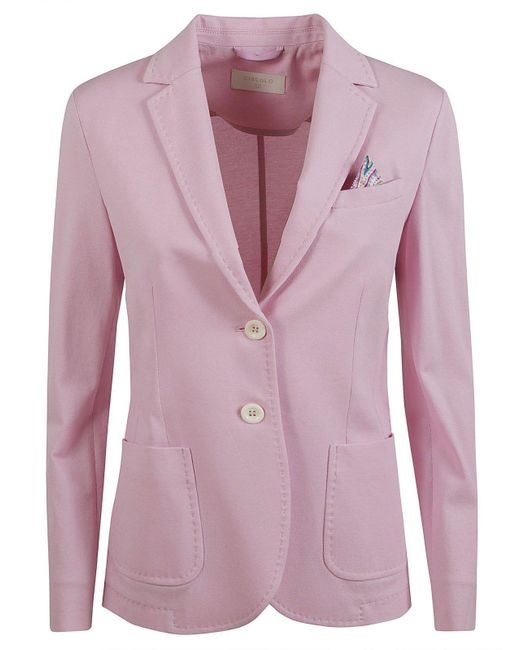 Circolo 1901 Pink Single-Breasted Tailored Blazer