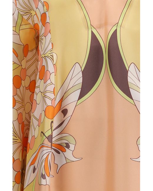 LaDoubleJ Metallic Twin Flame Dress Silk