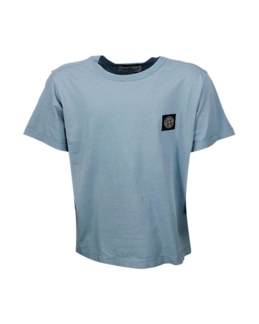 Stone Island Blue T-Shirts And Polos 100Co