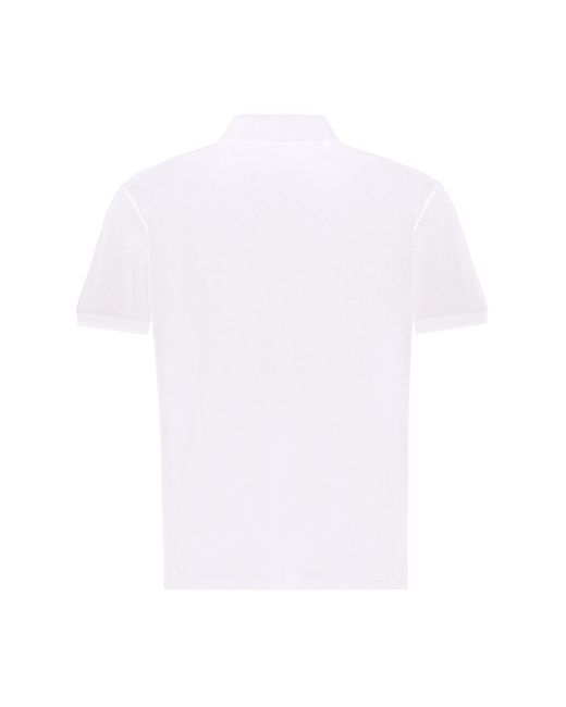 AMI White Cotton-Piqué Polo Shirt for men