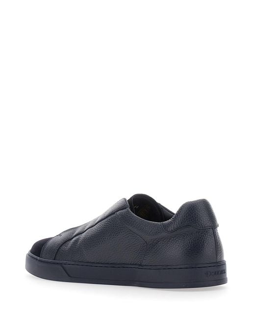 Doucal's Blue Sneakers Spencer Calfskin Trainers for men