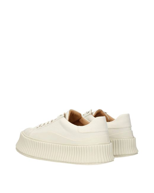Jil Sander Natural Platform Laceup Sneakers