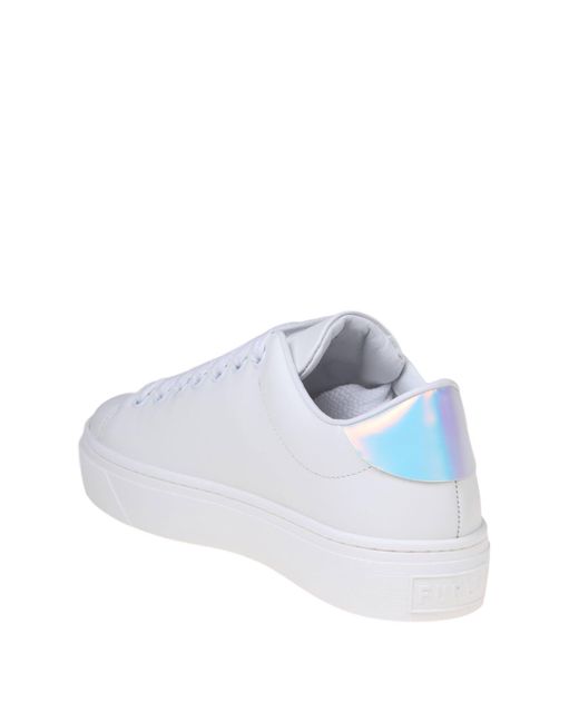 Furla White Joy Lace Up Sneakers