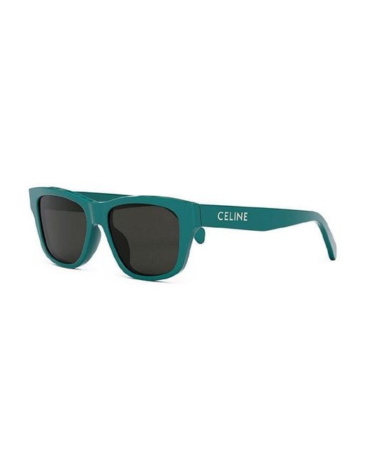 Céline Yellow Sunglasses Square Full Rim, Neon Frame And Smoke Lens Cl40249U39A for men