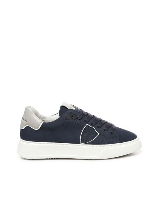 Philippe Model Blue Temple Low Sneakers for men