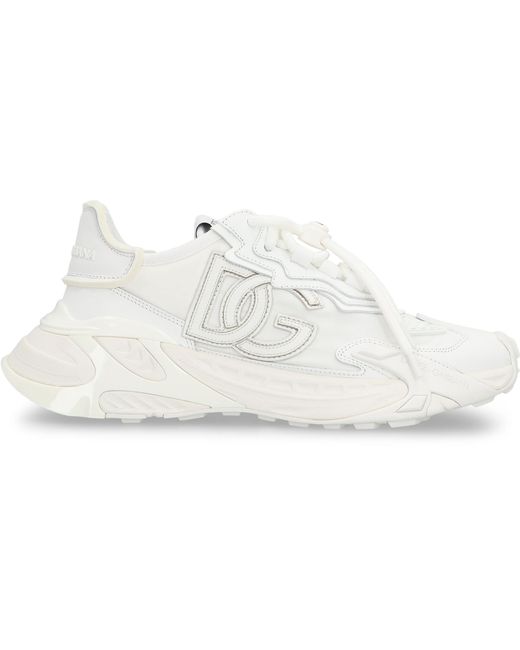 Dolce & Gabbana White Day Faster Low-Top Sneakers Upper: Viscose Trainers