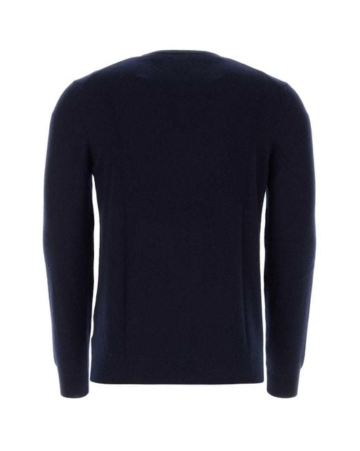 Fedeli Blue Midnight Cashmere Sweater for men