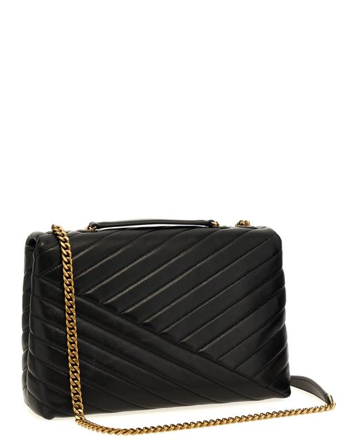 Tory Burch Black Kira Chevron Convertible Crossbody Bags