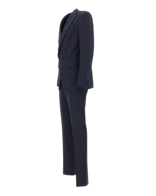 Corneliani Blue Cool Wool Two-Piece Suit for men