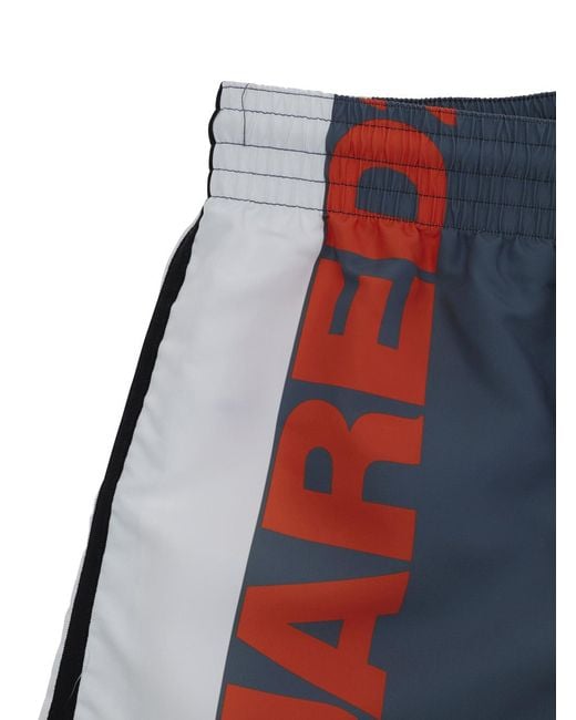 DSquared² Blue Kids Swimsuit Polyester Swim Shorts & Trunks for men