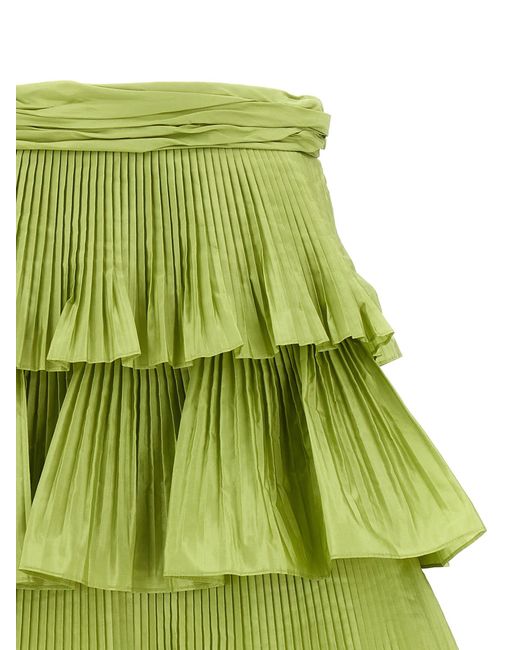 Valentino Garavani Green Skirt Velentino Taffetà