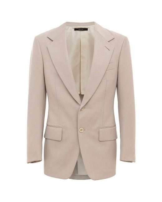 Tom Ford Natural Wool Blazer Clothing for men