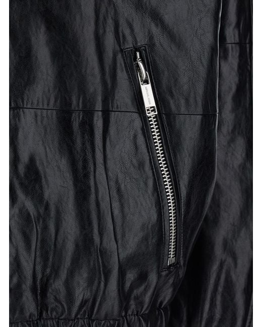 MICHAEL Michael Kors Black Hooded Jacket Ecoleather