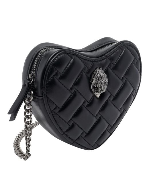 Kurt Geiger Black Kensington Heart X Body Crossbody Bag
