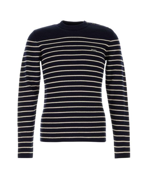 Prada Blue Knitwear for men