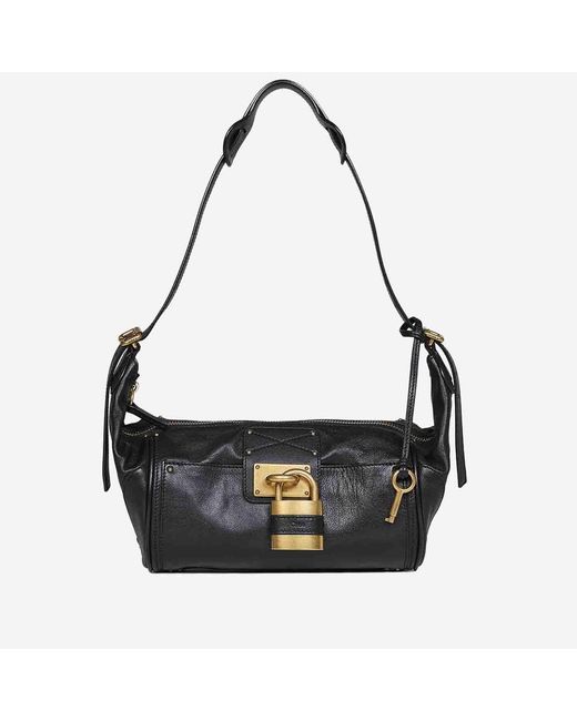 Chloé Black Leather Shoulder Bag Paddington