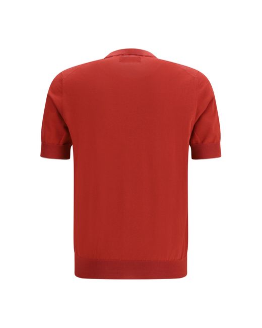 Brunello Cucinelli Red Cotton T-Shirt T-Shirts for men