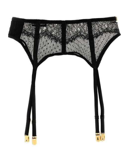 Dolce & Gabbana Black Lace Garters