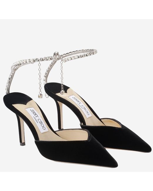 Jimmy Choo Black 85mm Saeda Décolleté