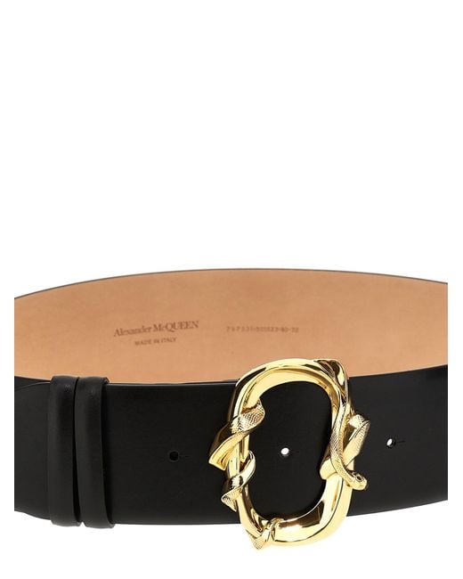 McQueen White Cowhide Regular Belt