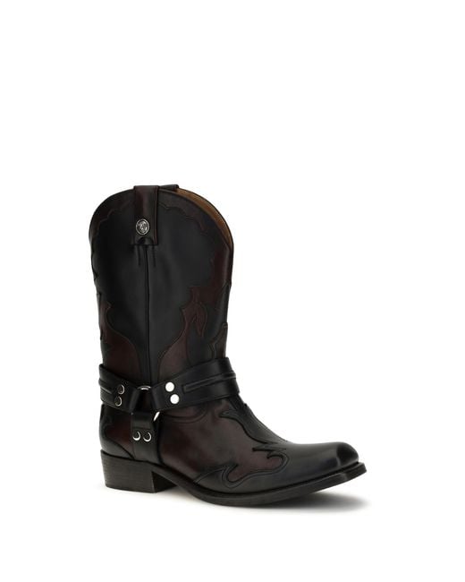 Versace Black Sylvester Western Boots for men