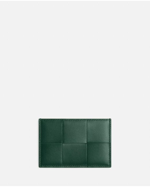 Bottega Veneta Green Leather Card-holder