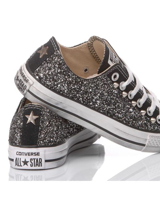 Converse nere glitter hotsell