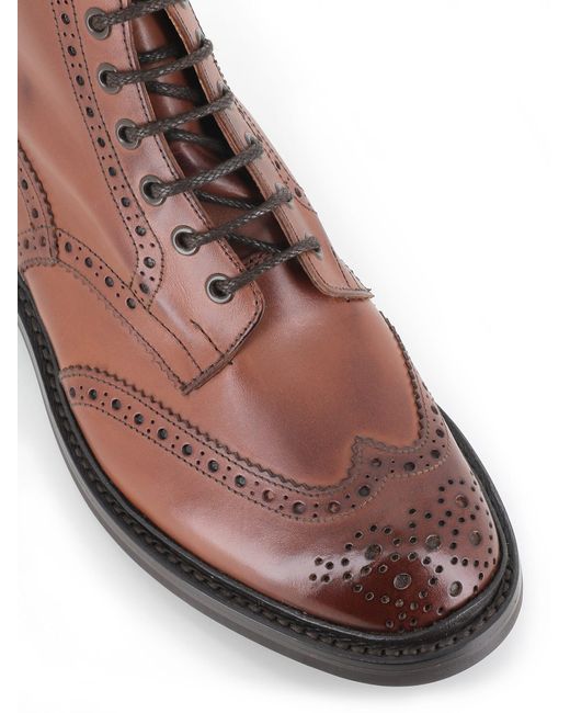 Tricker's Brown Lace-Up Boot Stow for men