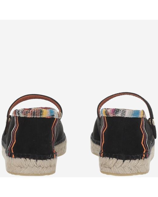 Missoni Black Espadrilles Zigzag Viscose Blend Shoe