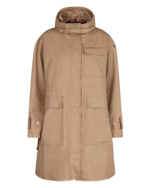 Moncler Natural Meudon Techno Fabric Jacket Cotton Trench & Raincoats