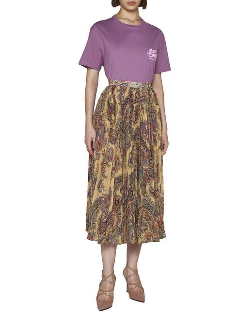 Etro Purple T-shirts And Polos