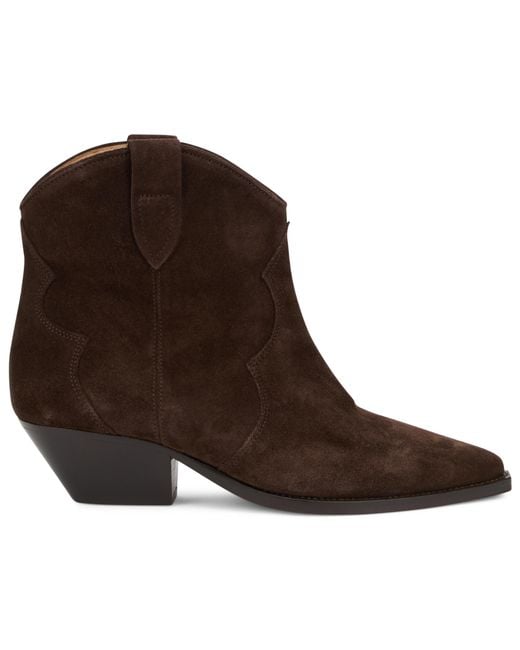 Isabel Marant Brown Ankle Boots Suede Calf Leather