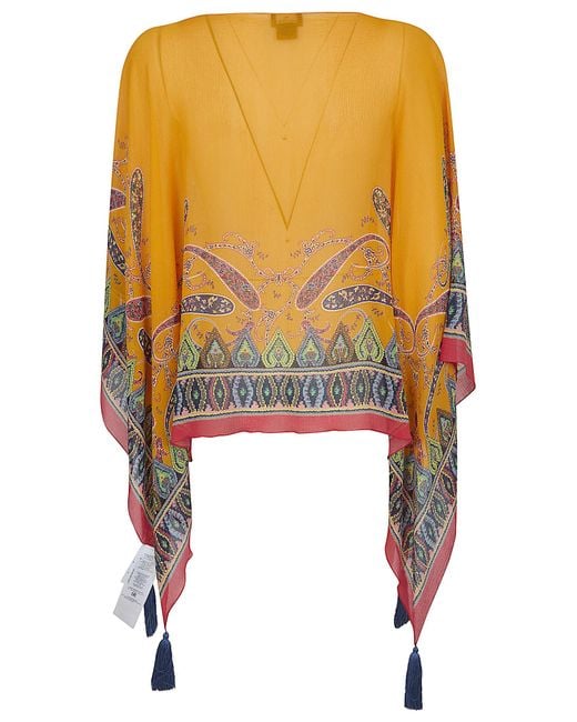Etro Black Poncho Seta Giacca