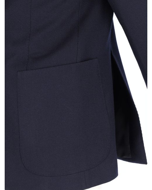 Caruso Blue Jackets Wool for men